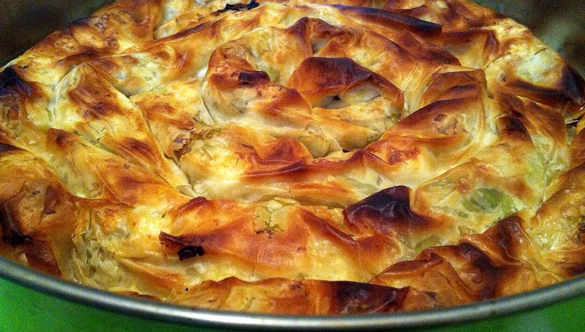 Banitsa with leeks