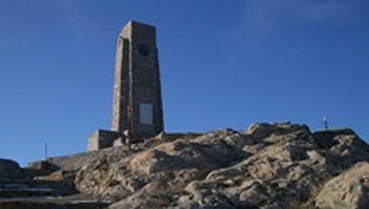 An architectural monument - obelisk to the victims in the Balkan War (1912)  on top of Sheinovets peak